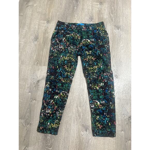 Derek Lam Trousers Sz 8 Multicolor Structured Pockets Organic Cotton - Picture 1 of 5